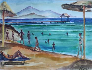 Print of Realism Beach Paintings by Ravil Abdulov