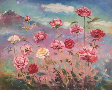 Original Impressionism Floral Paintings by Ravil Abdulov