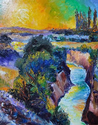Print of Impressionism Landscape Paintings by Ravil Abdulov