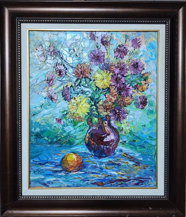 Original Floral Painting by Ravil Abdulov