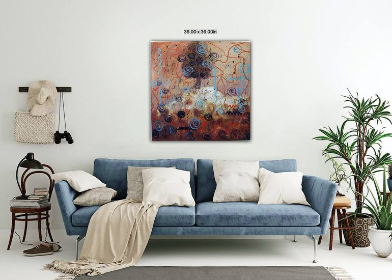 Original Abstract Landscape Painting by Anu Rajkumari