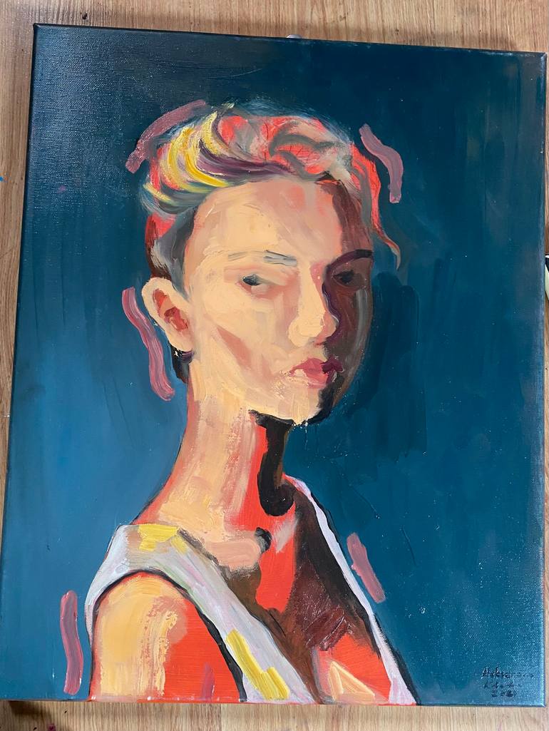 みき Flowers Painting by Aleksandra Kubacka | Saatchi Art Switzerland