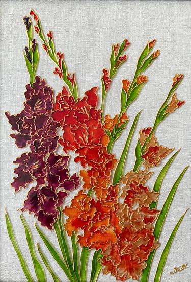 Original Illustration Floral Paintings by Nazira Nildi