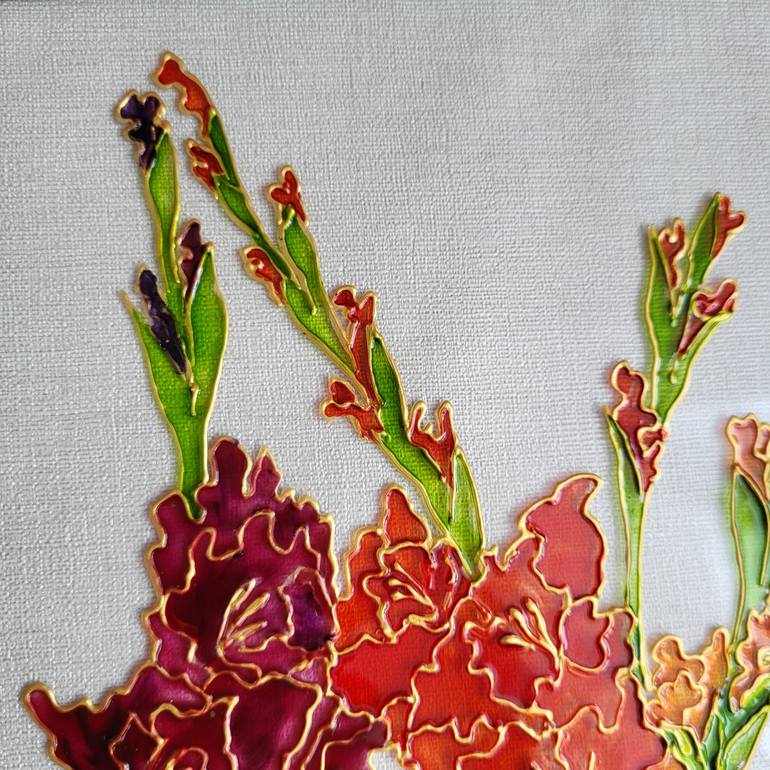 Original Illustration Floral Painting by Nazira Nildi