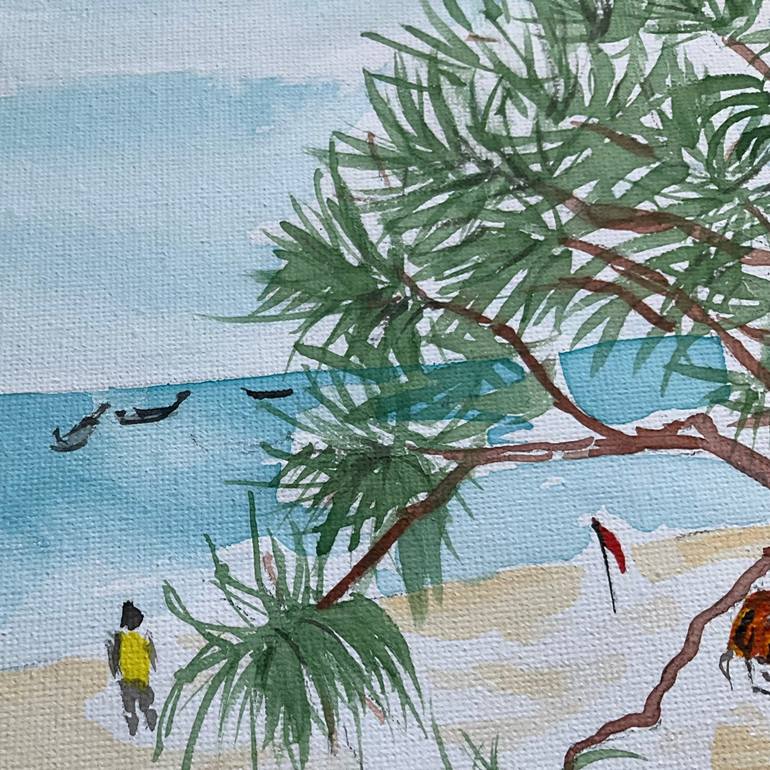 Original Beach Painting by Nazira Nildi