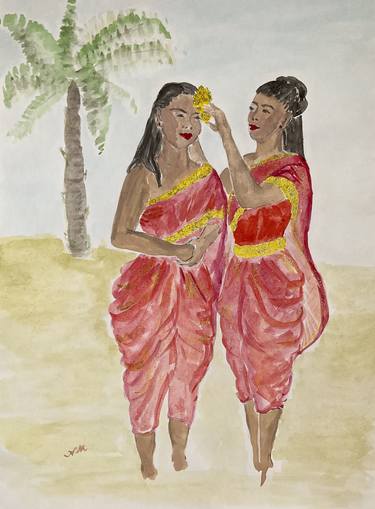 Print of Folk People Paintings by Nazira Nildi