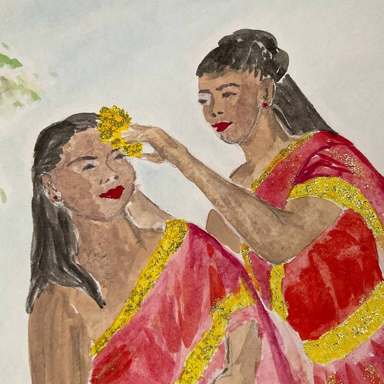 Original People Painting by Nazira Nildi