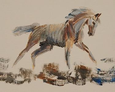 Original Abstract Horse Painting by Hannah Fox Harper
