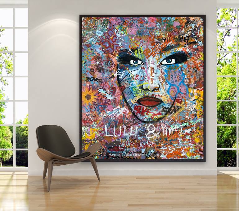 Original Abstract Expressionism Love Painting by Nima Jamishi