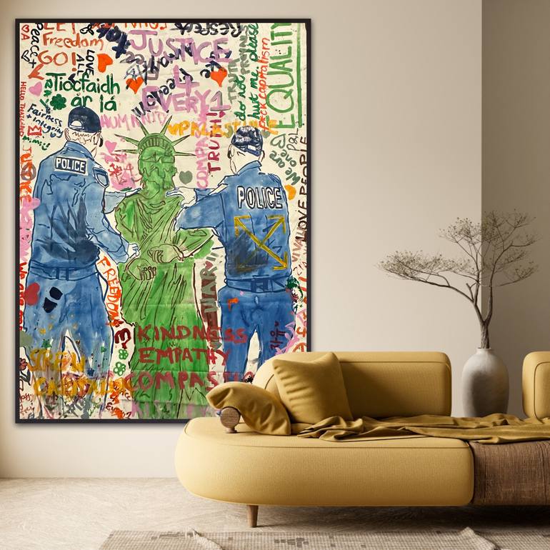 Original Street Art Politics Painting by Nima Jamishi