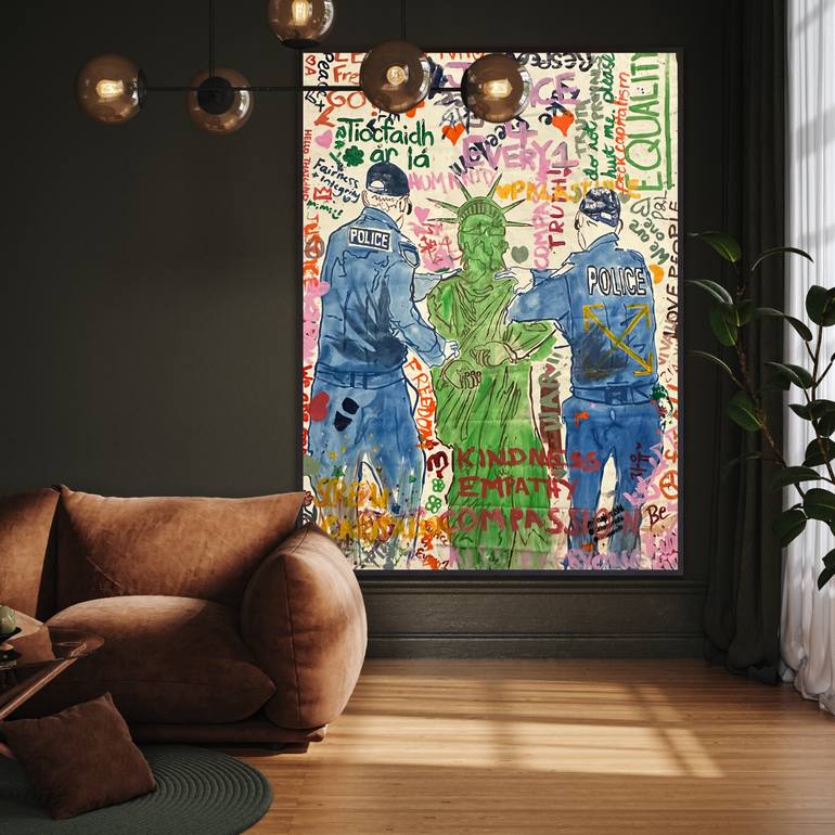 Original Street Art Politics Painting by Nima Jamishi