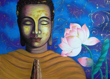 Buddha with lotus thumb