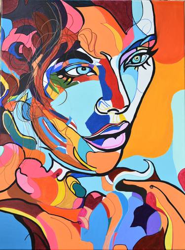 Chromatic Abstract Portrait by Percy Armando Rivera thumb