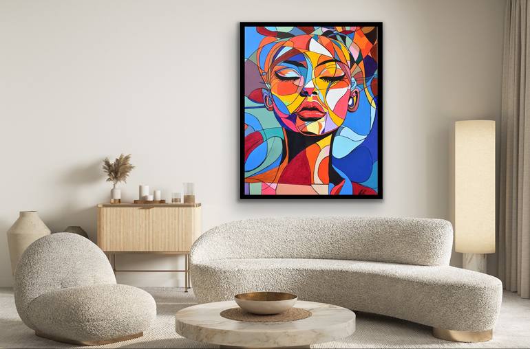 Original Abstract Painting by Percy Rivera
