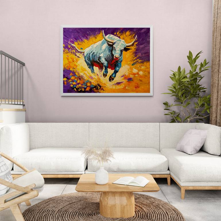 Original Abstract Expressionism Abstract Painting by Percy Rivera