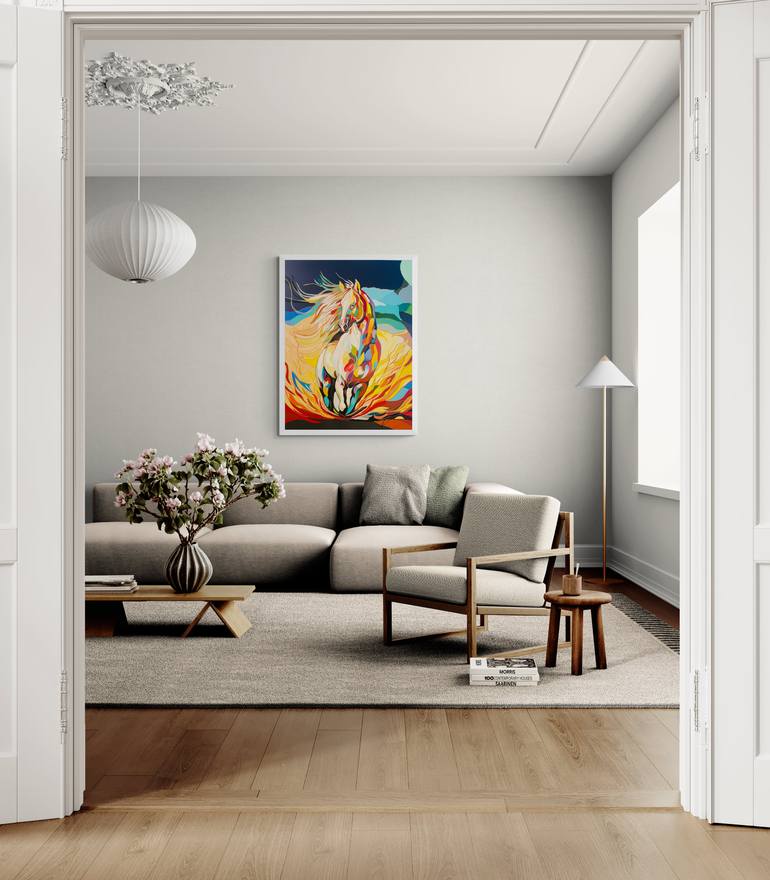 Original Abstract Expressionism Abstract Painting by Percy Rivera