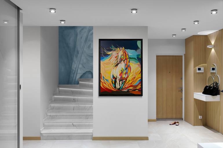 Original Abstract Expressionism Abstract Painting by Percy Rivera