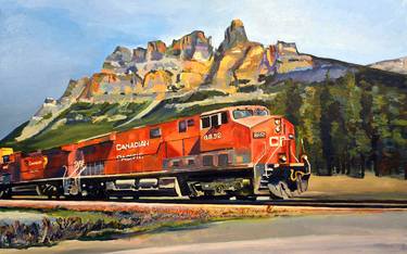 Original Contemporary Train Paintings by Norman Burnham