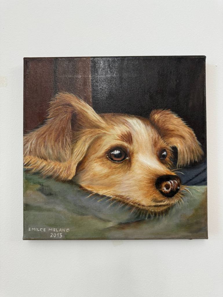 Original Realism Dogs Painting by Emilce Melano