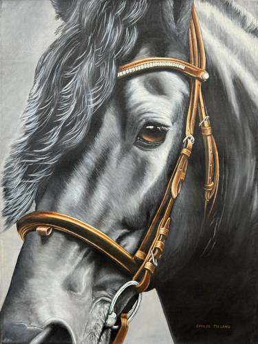Original Figurative Horse Paintings by Emilce Melano