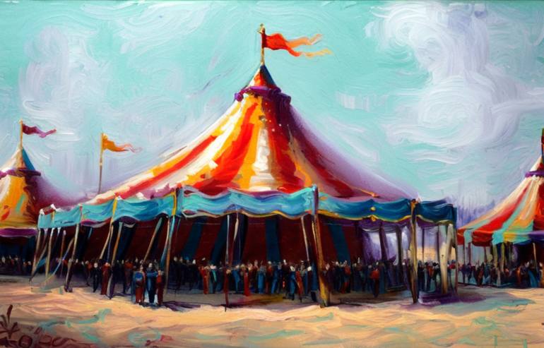 The Circus Tent Painting by Tatyana Dolgonenko | Saatchi Art