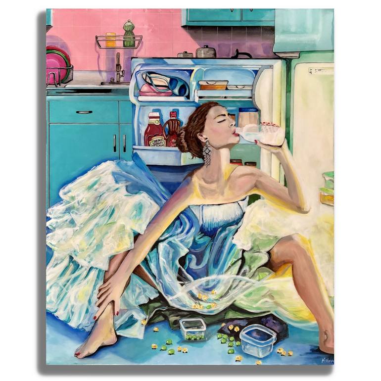 Original Photorealism Women Paintings by Kristin Voss