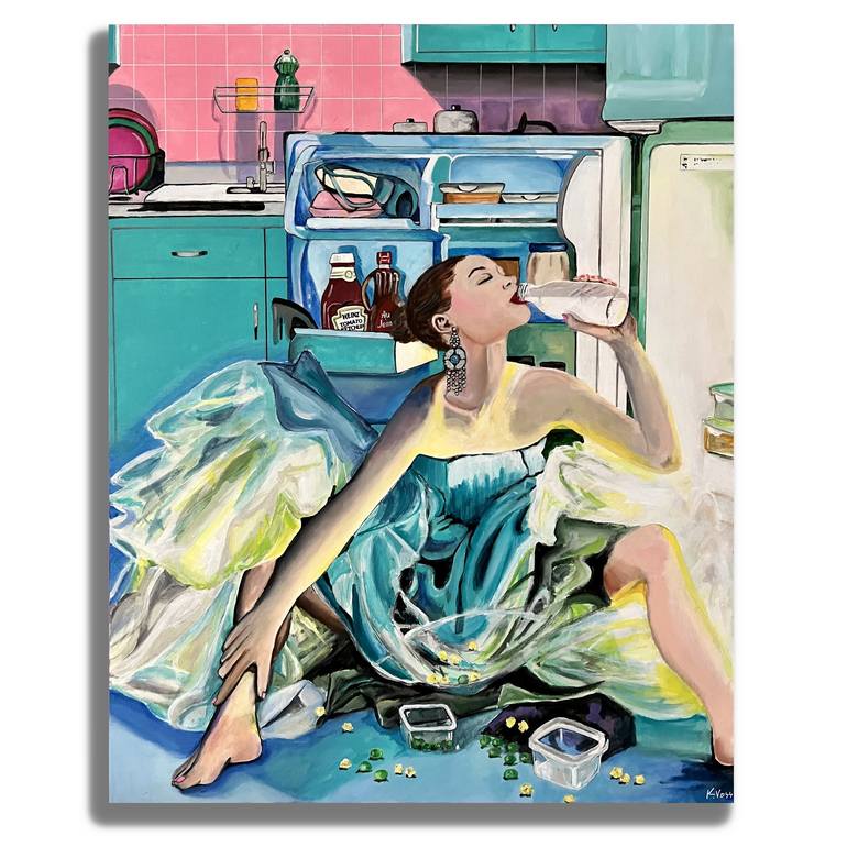 Original Photorealism Women Paintings by Kristin Voss