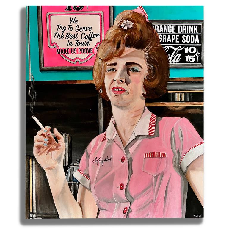 The Waitress Painting by Kristin Voss | Saatchi Art