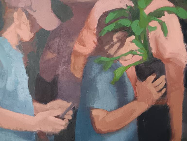 Original Contemporary People Painting by Sandra Festa