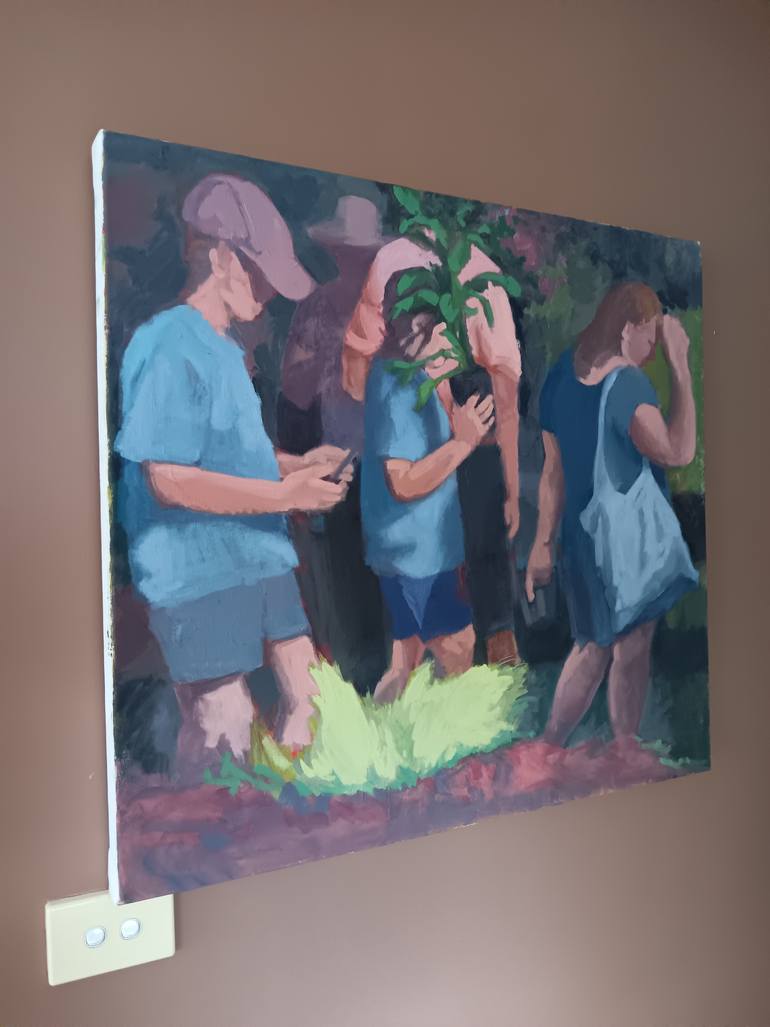 Original Contemporary People Painting by Sandra Festa