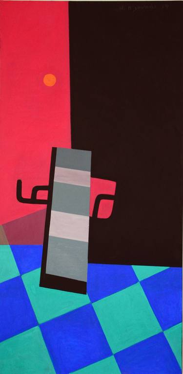 Original Geometric Abstract Paintings by Nikos Papaloukas