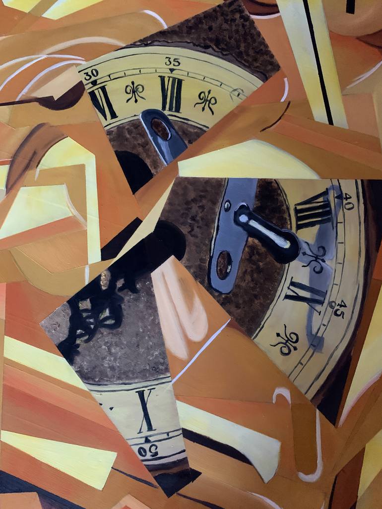 Original Futurism Abstract Painting by Roberto Re