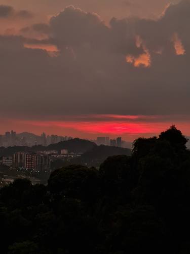 Sunset view of the Kuala Lumpur City from the hilltop. thumb