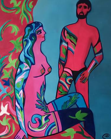 Original Abstract Erotic Paintings by Elena Simonova