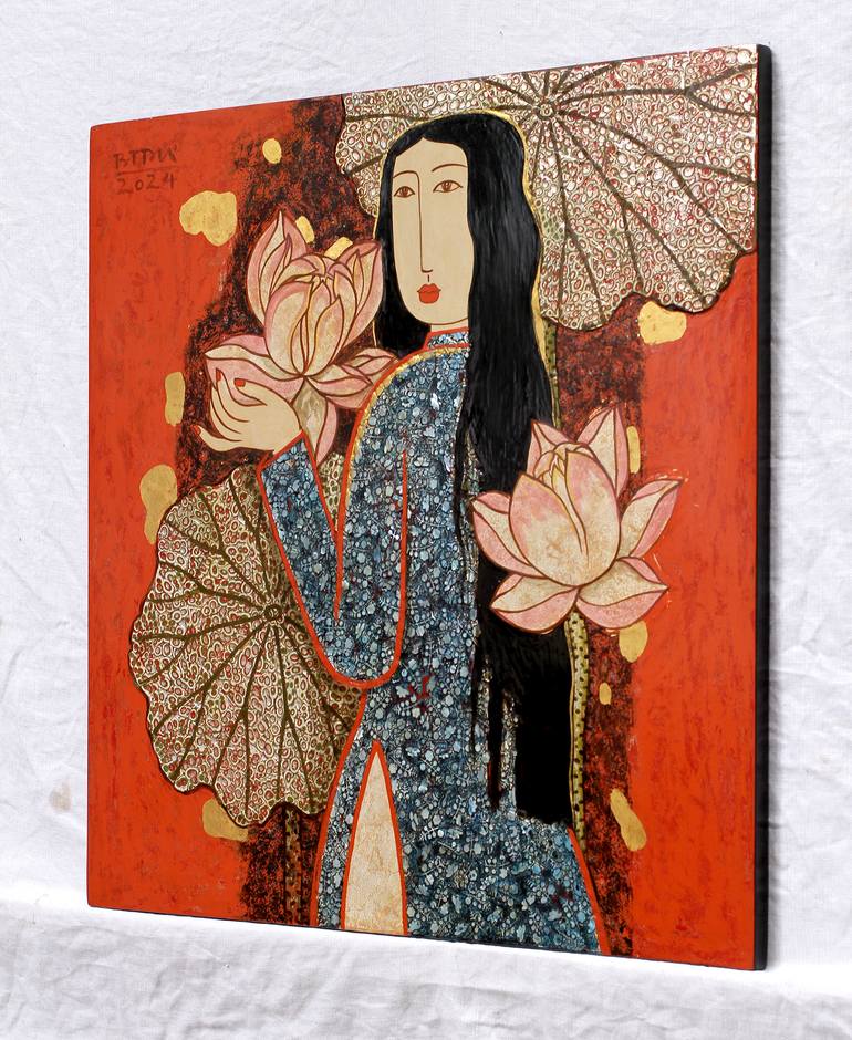 Original Figurative Fantasy Painting by Du Bui Trong