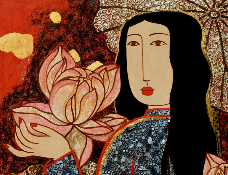 Original Figurative Fantasy Painting by Du Bui Trong