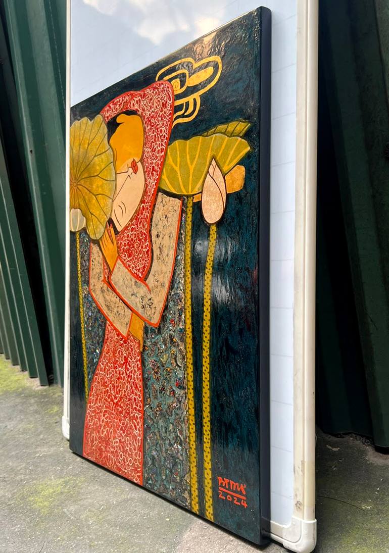 Original Figurative Family Painting by Du Bui Trong