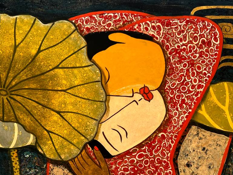 Original Figurative Family Painting by Du Bui Trong
