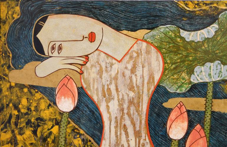 Original Figurative Fantasy Painting by Du Bui Trong