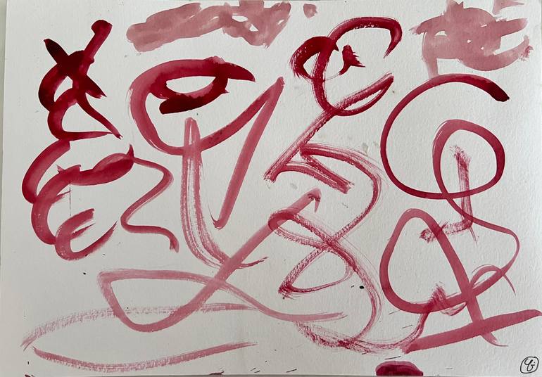Original Abstract Floral Painting by Filippa Rose