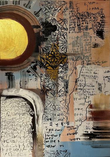 Original Abstract World Culture Mixed Media by Nina Gadd