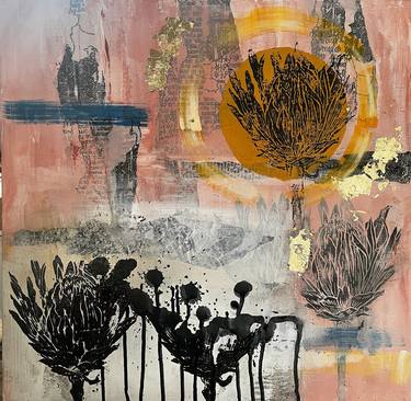 Original Botanic Mixed Media by Nina Gadd