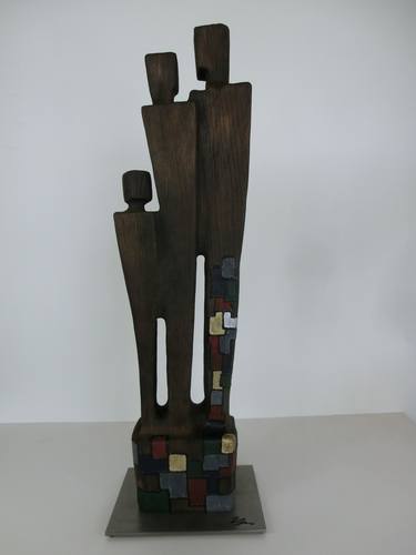 Original Abstract Family Sculpture by Richard Blaas