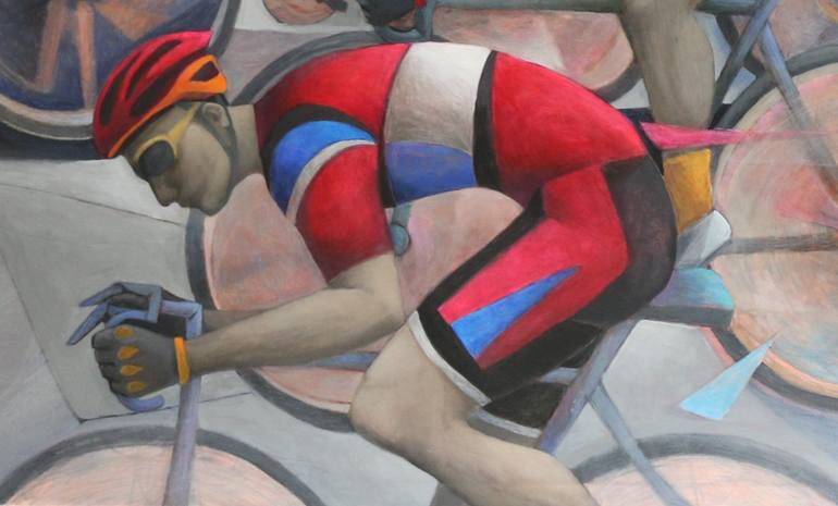Original Figurative Bicycle Painting by Hector Acevedo