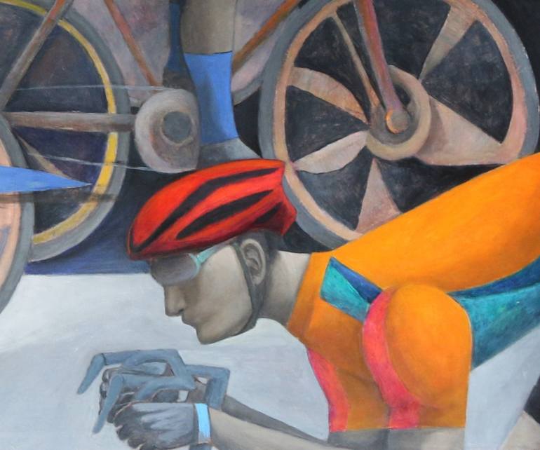 Original Bicycle Painting by Hector Acevedo