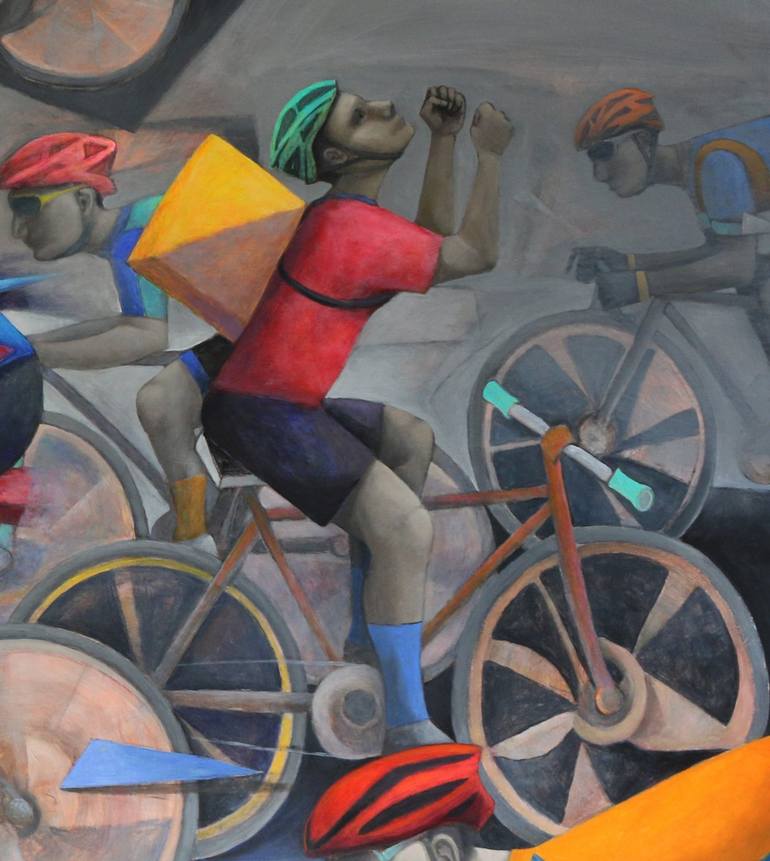 Original Bicycle Painting by Hector Acevedo