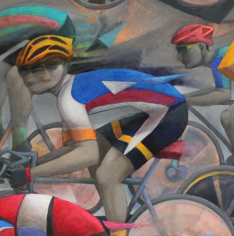 Original Figurative Bicycle Painting by Hector Acevedo