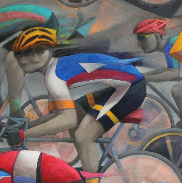 Original Bicycle Painting by Hector Acevedo