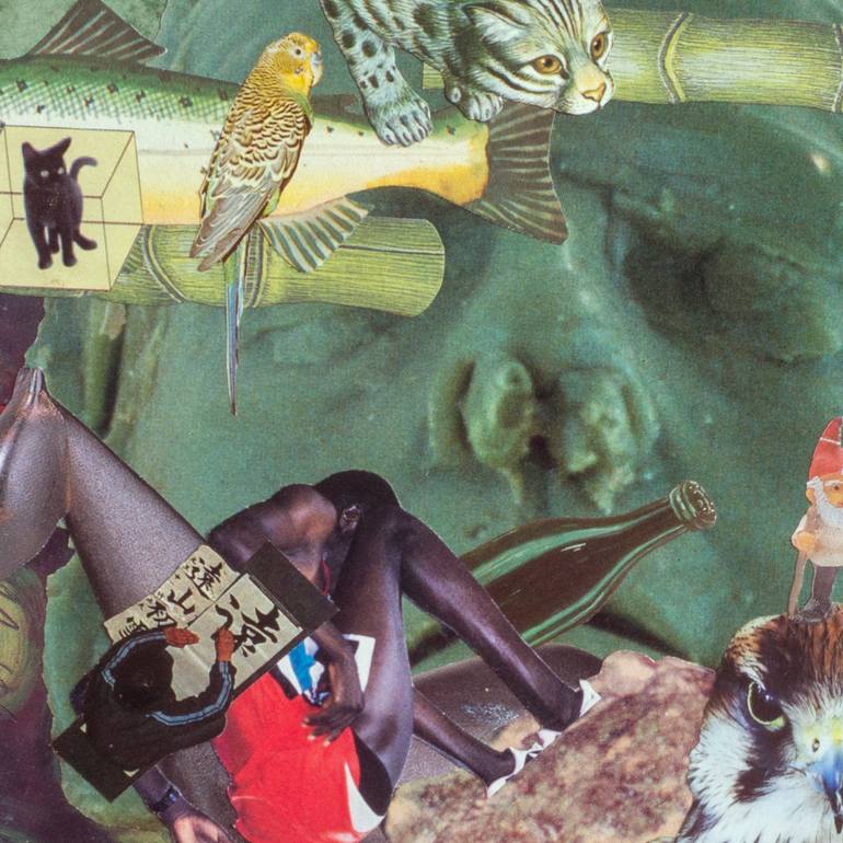 Original Abstract Humor Mixed Media by Misha Shenbrot