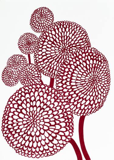 Print of Contemporary Floral Paintings by Carina Giserman